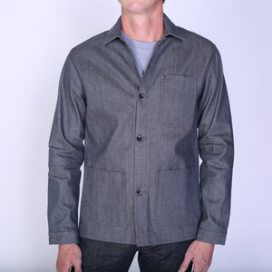 Patch Pocket Chore Coat | Grey Selvage