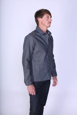 Patch Pocket Chore Coat | Grey Selvage
