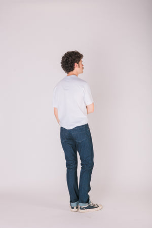 Crew Neck Tab Tee | White