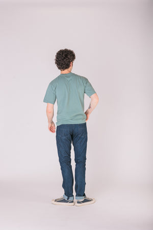 Crew Neck Tab Tee | Atlantic Green