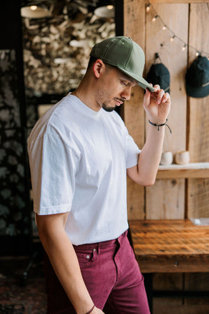 6 Panel Hat | Olive Selvage