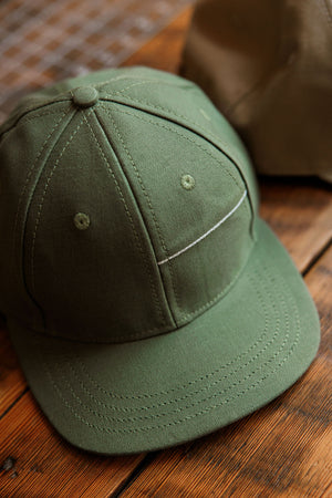 6 Panel Hat | Olive Selvage