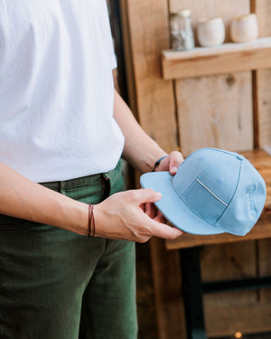 6 Panel Hat | Sky Blue Selvage