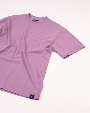 Crew Neck Tab Tee | Dusty Rose
