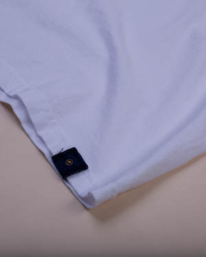 Crew Neck Tab Tee | White