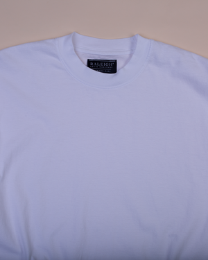 Crew Neck Tab Tee | White
